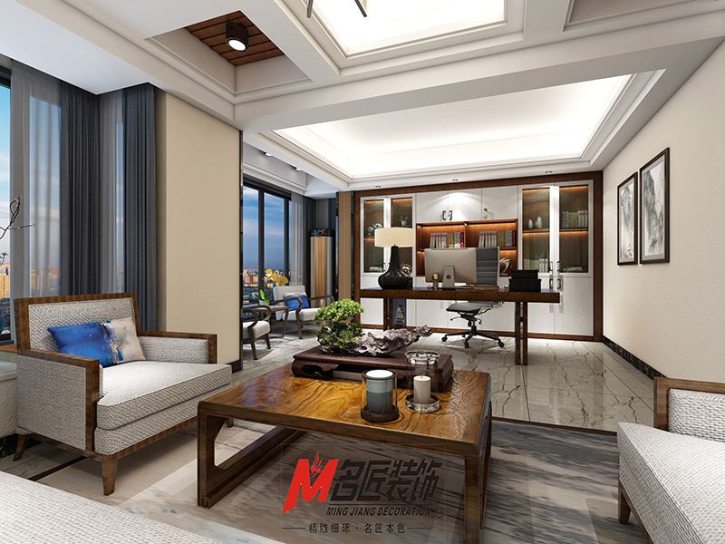 揭陽市曙光新城現(xiàn)代風(fēng)格辦公空間裝修案例