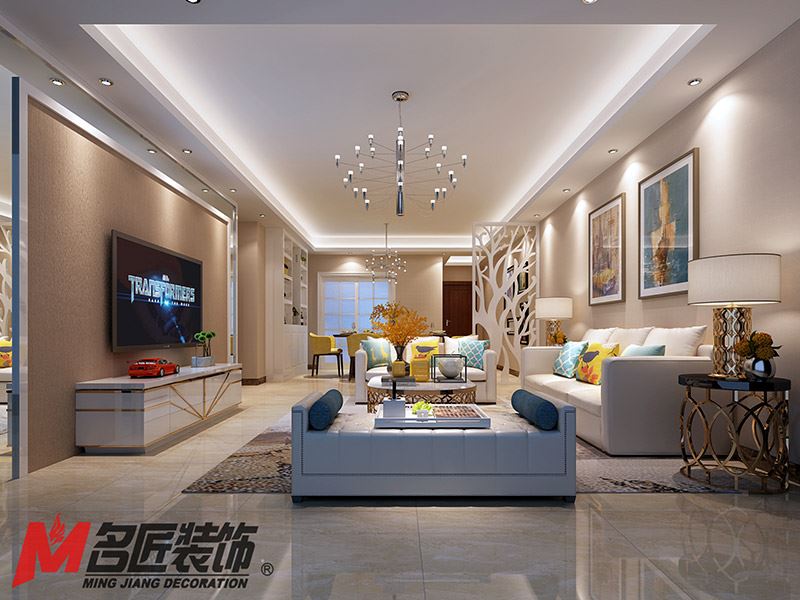 河源市碧浪大廈現(xiàn)代簡約風(fēng)格三居室裝修案例